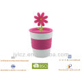 280cc ceramic coffee mug silicon lid